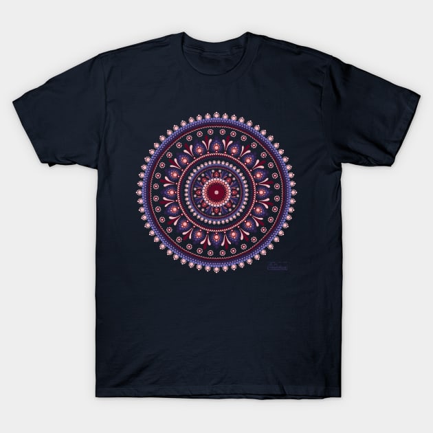 Midnight Festival Mandala T-Shirt by Shaseldine